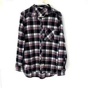 Orvis women’s large button down flannel shirt
